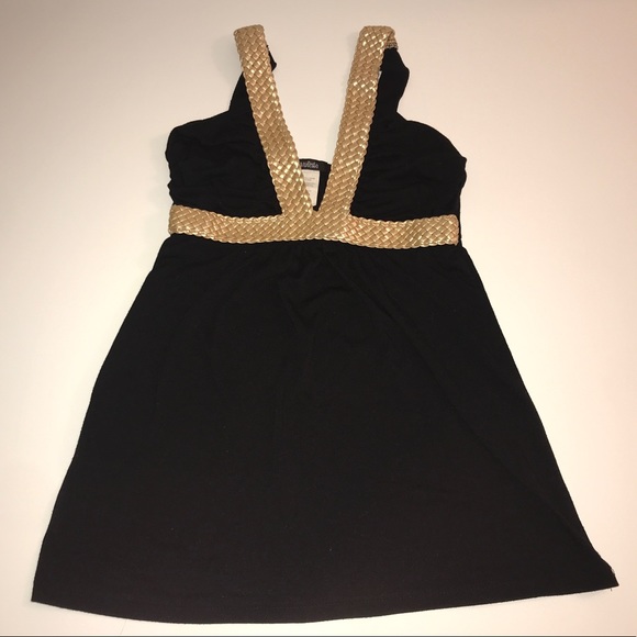 Manifesto Deep V Neck Tank w/Braided Trim - Picture 3 of 7